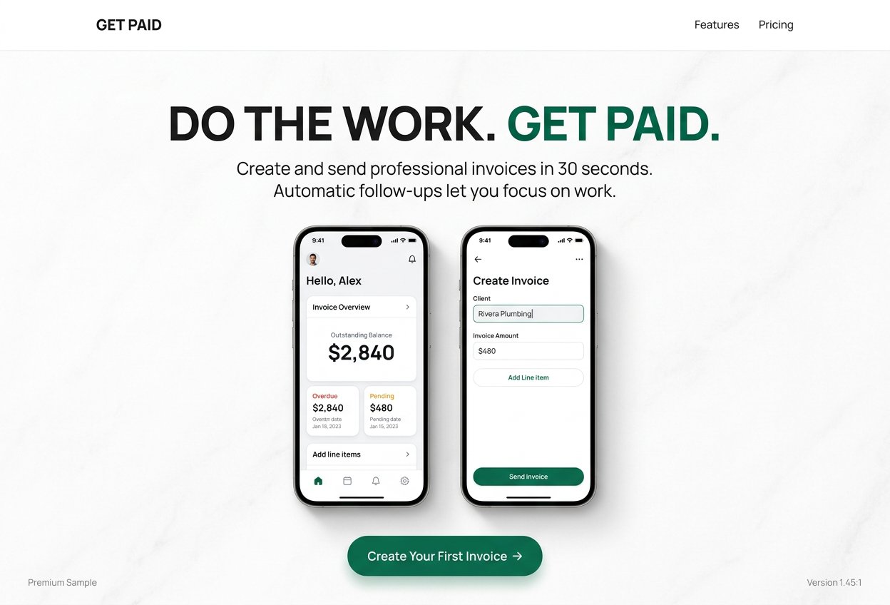 AI-generated saas & invoices mood imagery for this fictional design sample